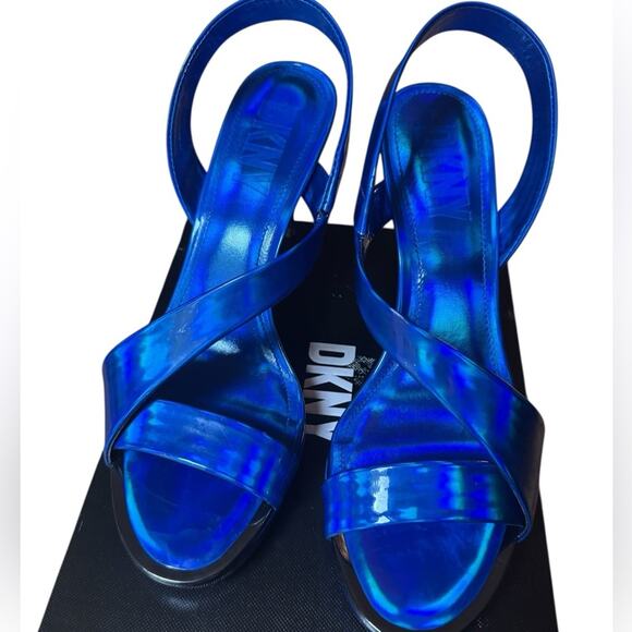 DKNY Diva Slingback Heels – Iridescent Blue | Size 10 (EU 41 / UK 7.5) - Picture 13 of 14